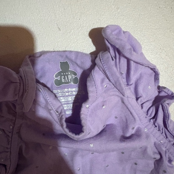 Baby Gap - Purple Ruffled Baby Romper with Shorts. - Picture 2 of 3
